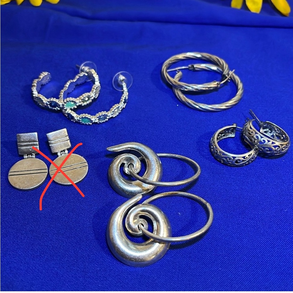 Silver earrings